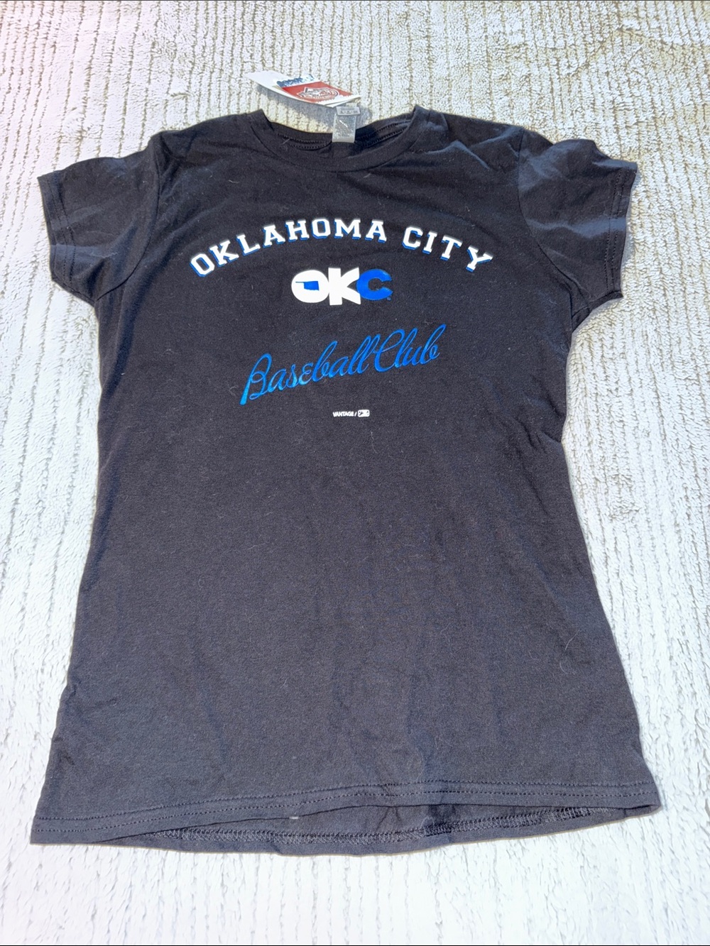 Oklahoma City OKC Baseball Club Women’s Black Graphic Tee